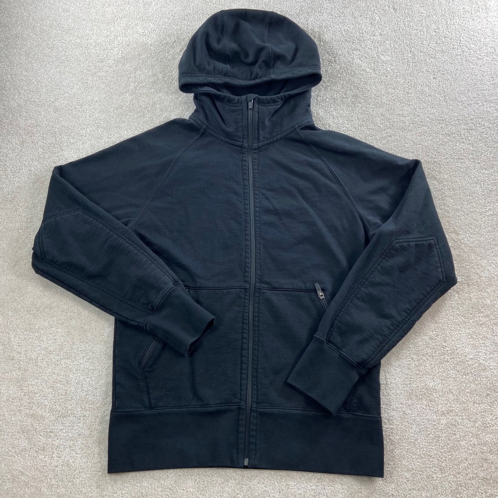 American Giant Full Zip Hoodie Mens Medium Black DWR Cotton Made in USA